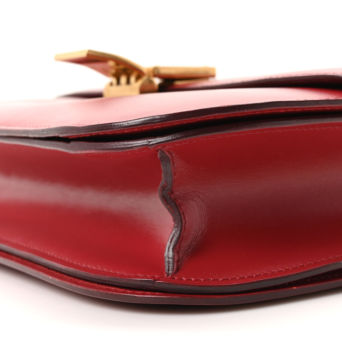 Celine Box Calfskin Medium Classic Box Flap Bag Red 10 of 10