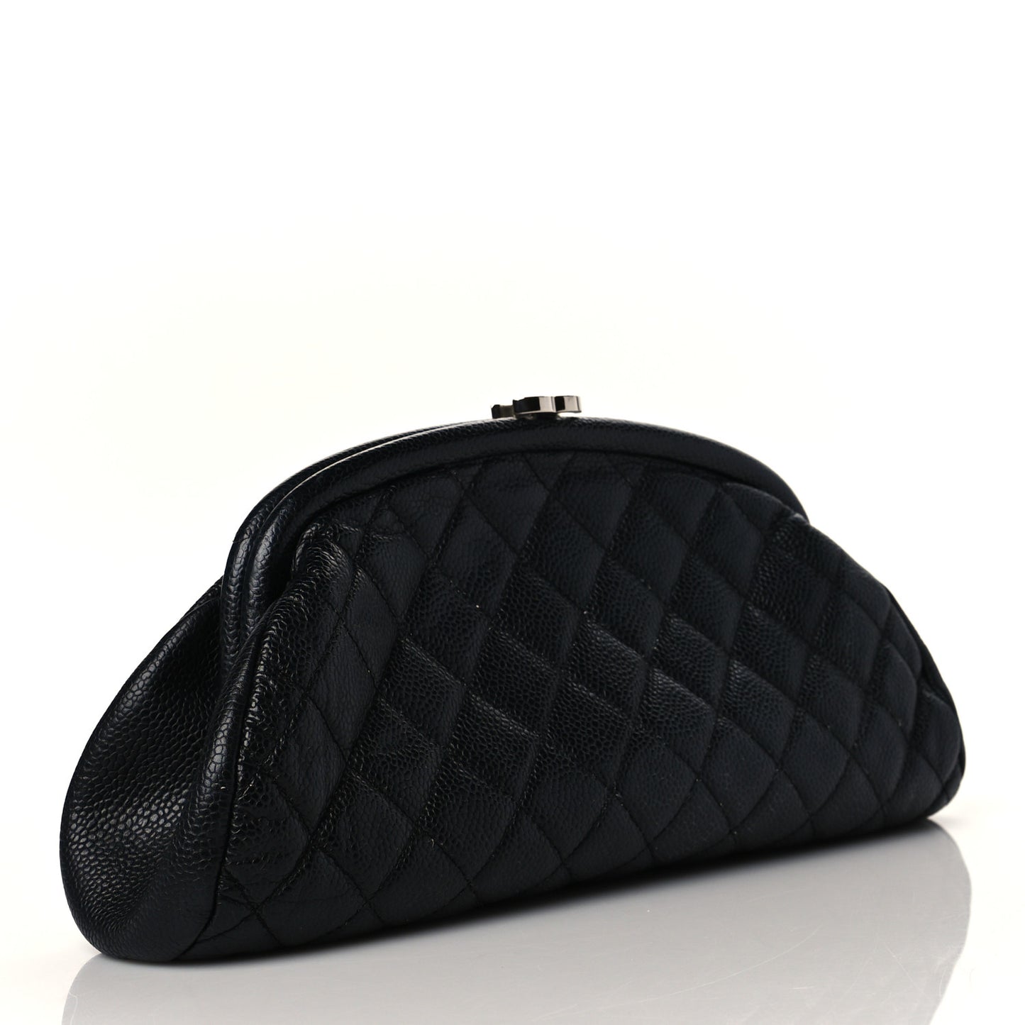Caviar Quilted Timeless Clutch Black
