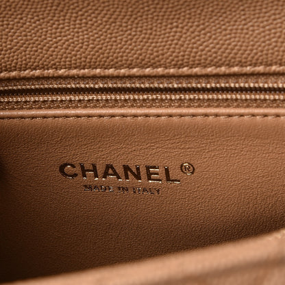 Chanel Caviar Lizard Quilted Large Coco Handle Flap Beige 6 of 8