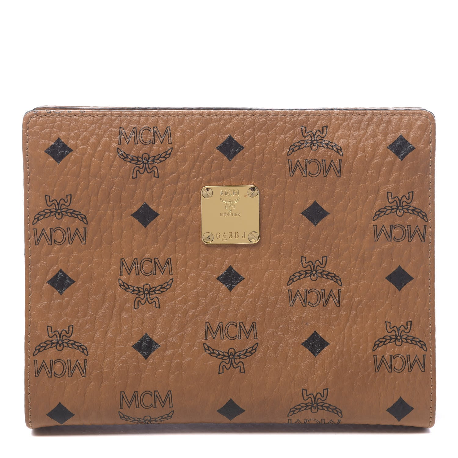 MCM Visetos Small Zip Pouch Cognac 1 of 6