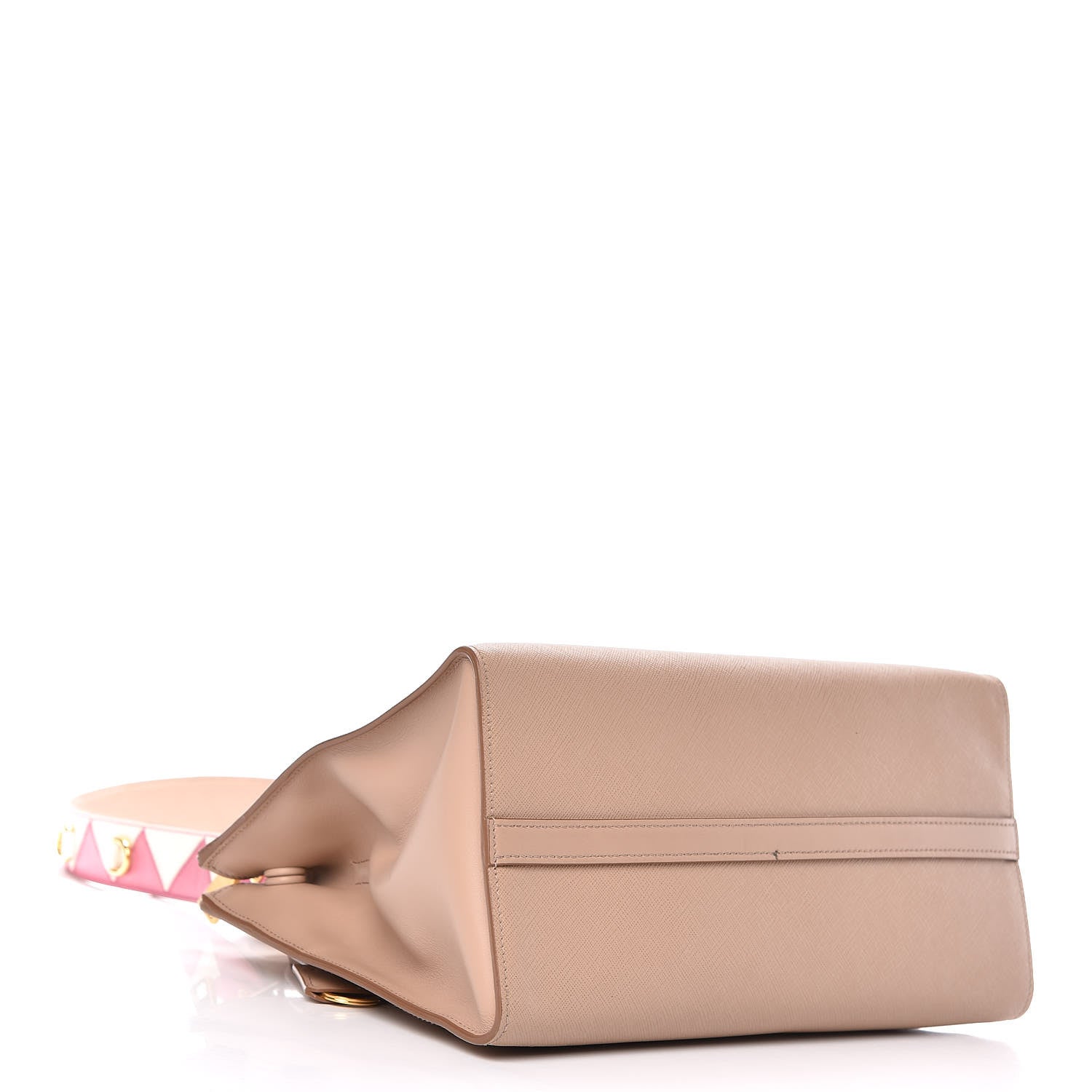 Prada Saffiano City Calfskin Greche Medium Paradigme Bag Cammeo Begonia 5 of 18