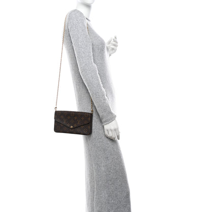 Louis Vuitton LOUIS VUITTON Monogram Pochette Felicie Chain Wallet Fuchsia 3 of 11