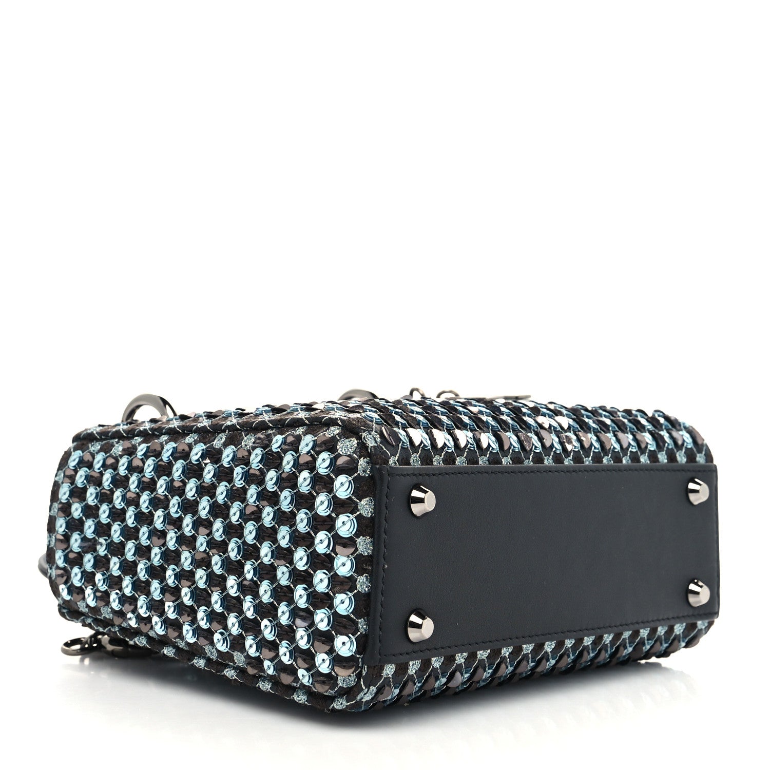 Christian Dior Sequin Embroidery Mini Lady Dior Blue 4 of 9