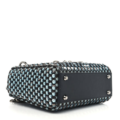 Christian Dior Sequin Embroidery Mini Lady Dior Blue 4 of 9