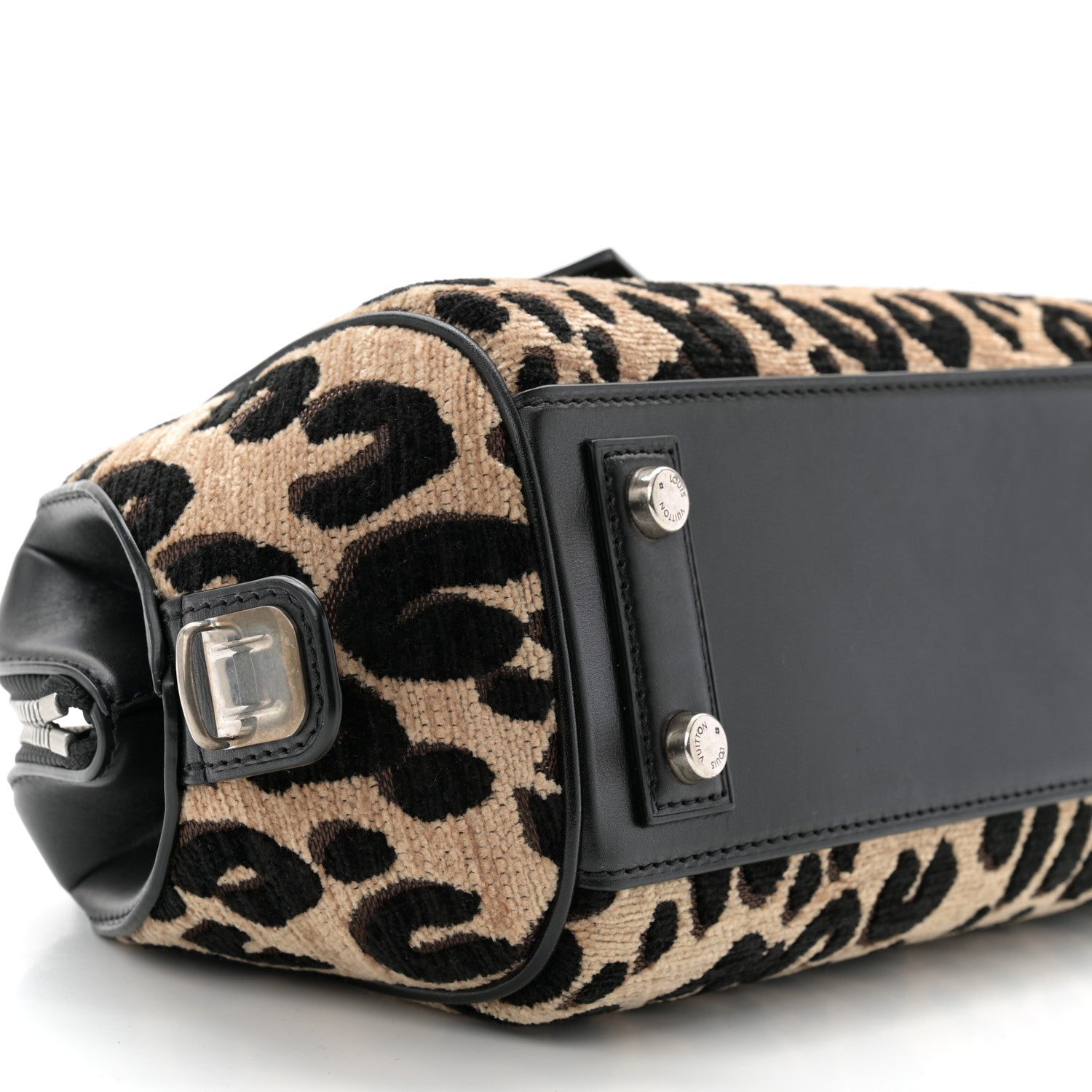 Louis Vuitton Jacquard Velvet Leopard Print Stephen Sprouse Baby Bag 9 of 10