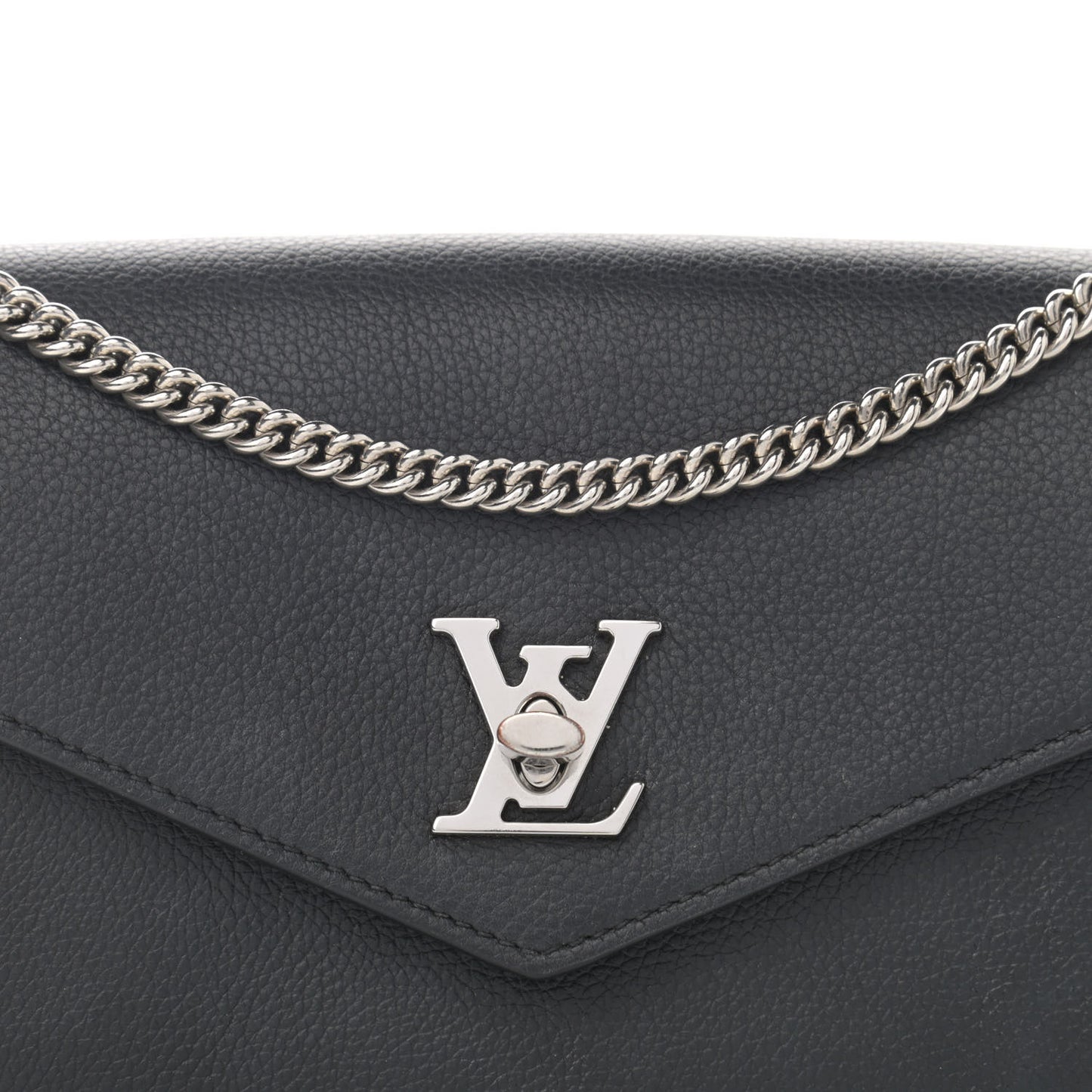 Soft Calfskin My Lockme Chain Pochette Black