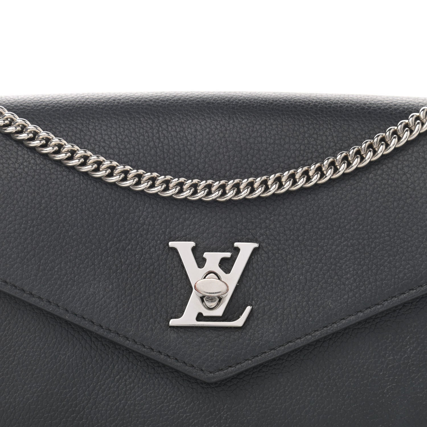 Louis Vuitton Soft Calfskin My Lockme Chain Pochette Black 8 of 15