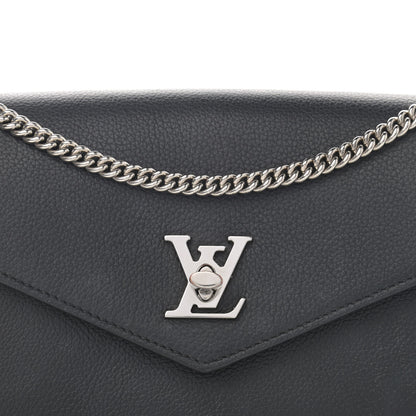 Louis Vuitton Soft Calfskin My Lockme Chain Pochette Black 8 of 15