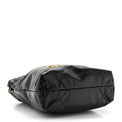 Chanel Shiny Calfskin Quilted Mini Chanel 22 Black 4 of 10