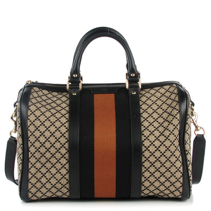 Gucci Diamante Vintage Web Medium Boston Black 1 of 8