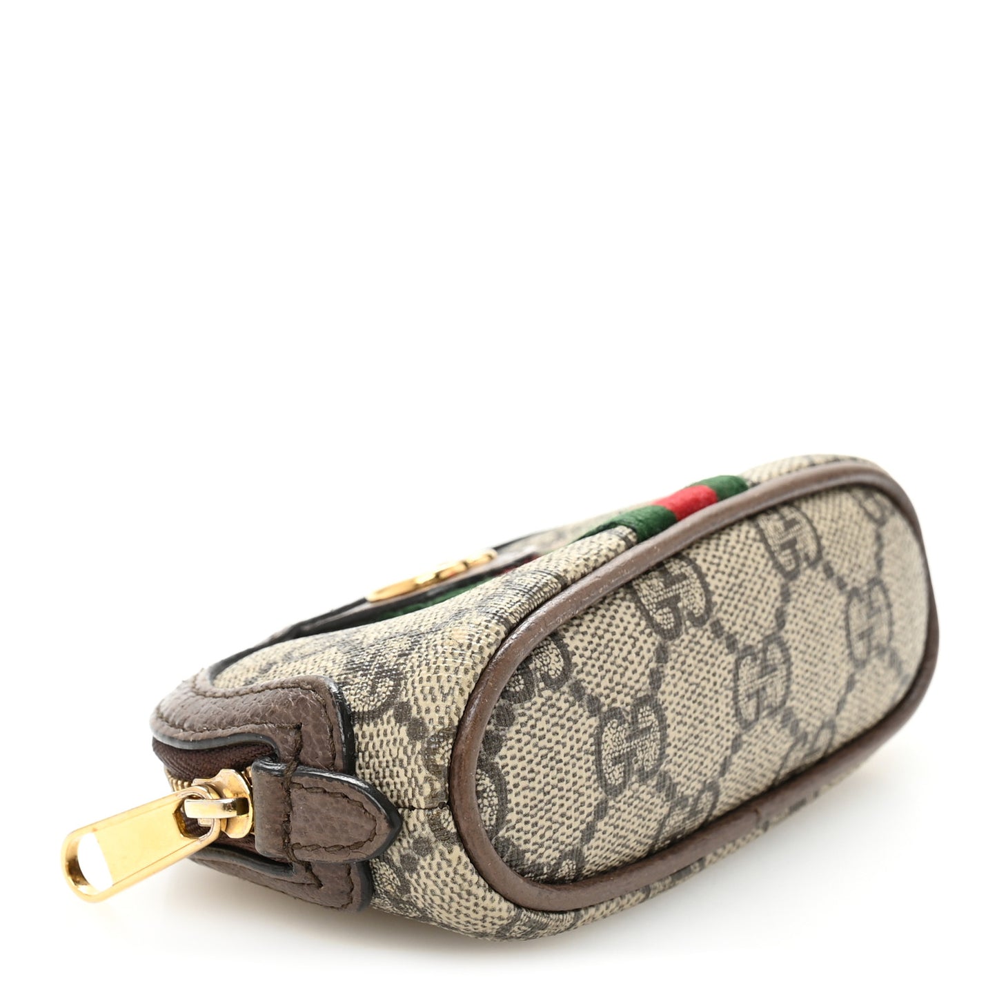 GG Supreme Monogram Web Ophidia Dome Key Pouch Beige New Acero