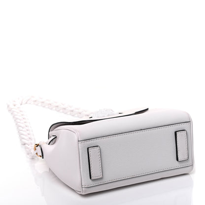 Versace Grained Calfskin Small La Medusa Top Handle Bag White 3 of 10