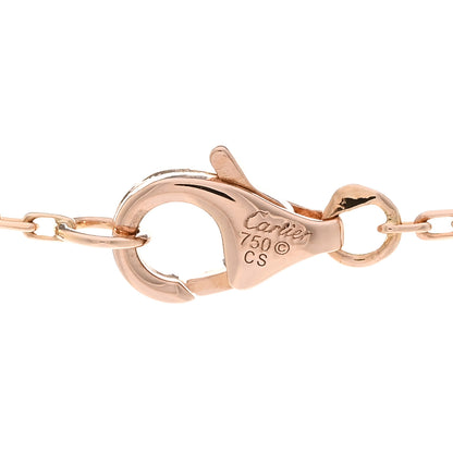 Cartier 18K Pink Gold Diamond Logo Pendant Necklace 4 of 5