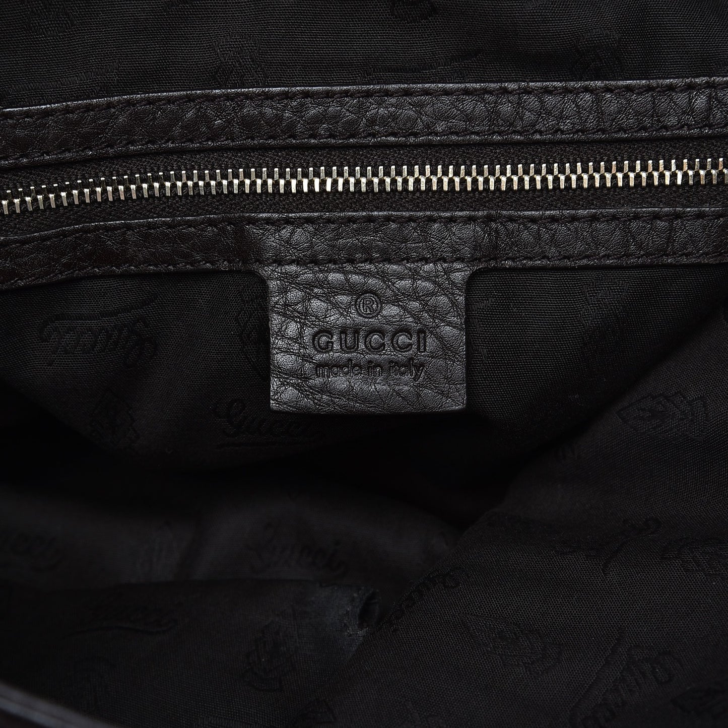 Calfskin Web Heritage Shoulder Bag Dark Brown