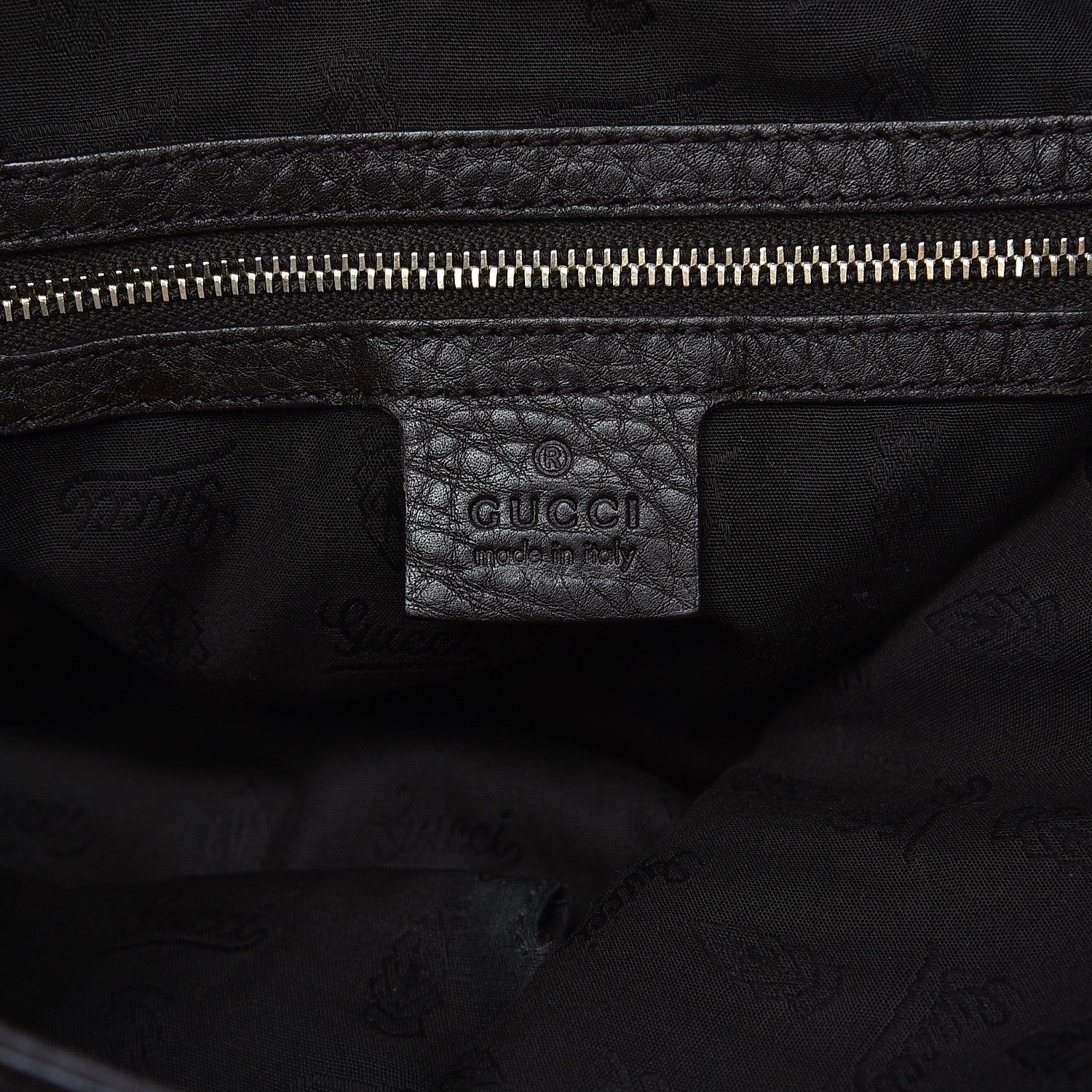 Gucci Calfskin Web Heritage Shoulder Bag Dark Brown 6 of 16