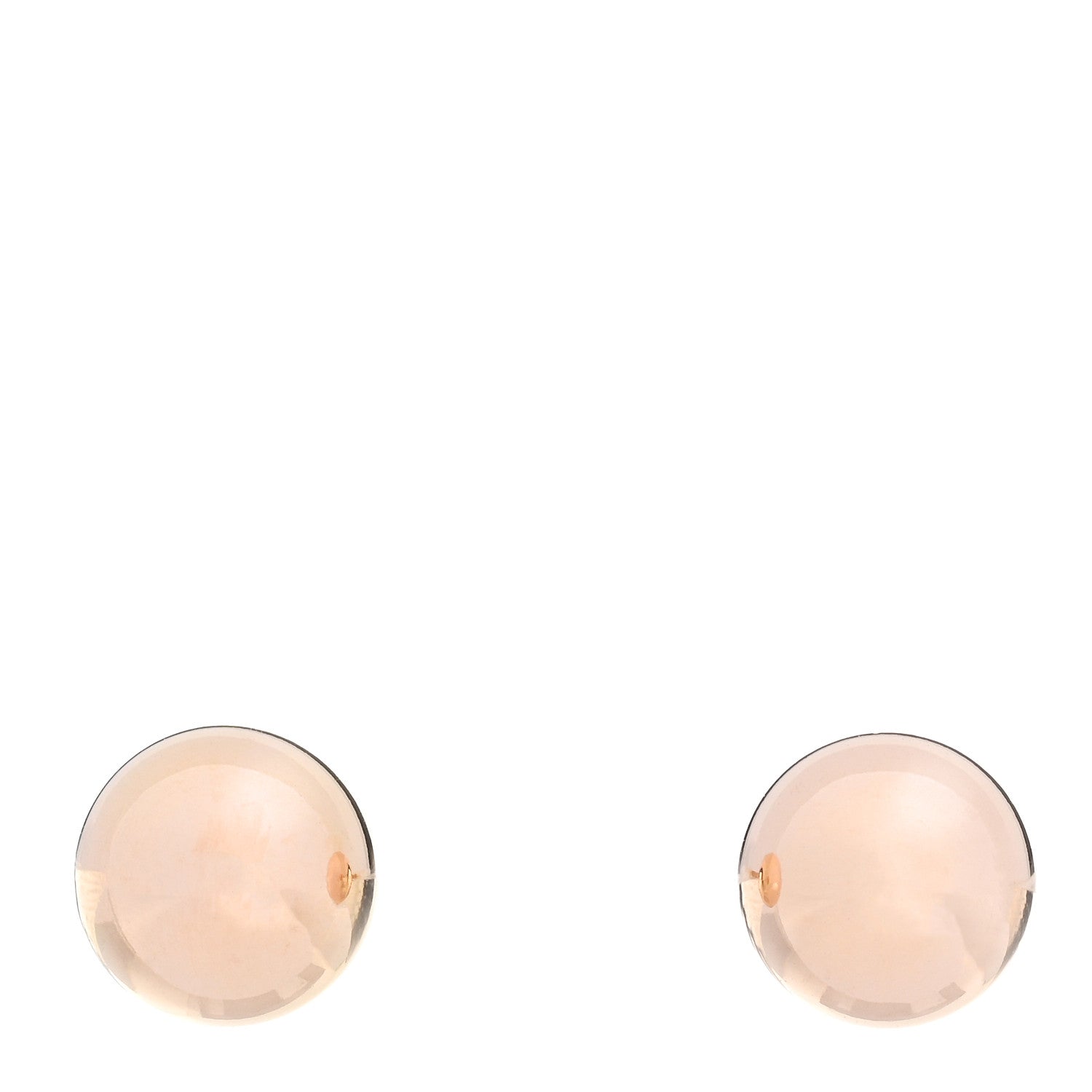 Tiffany 18K Rose Gold 8mm HardWear Ball Earrings 1 of 6