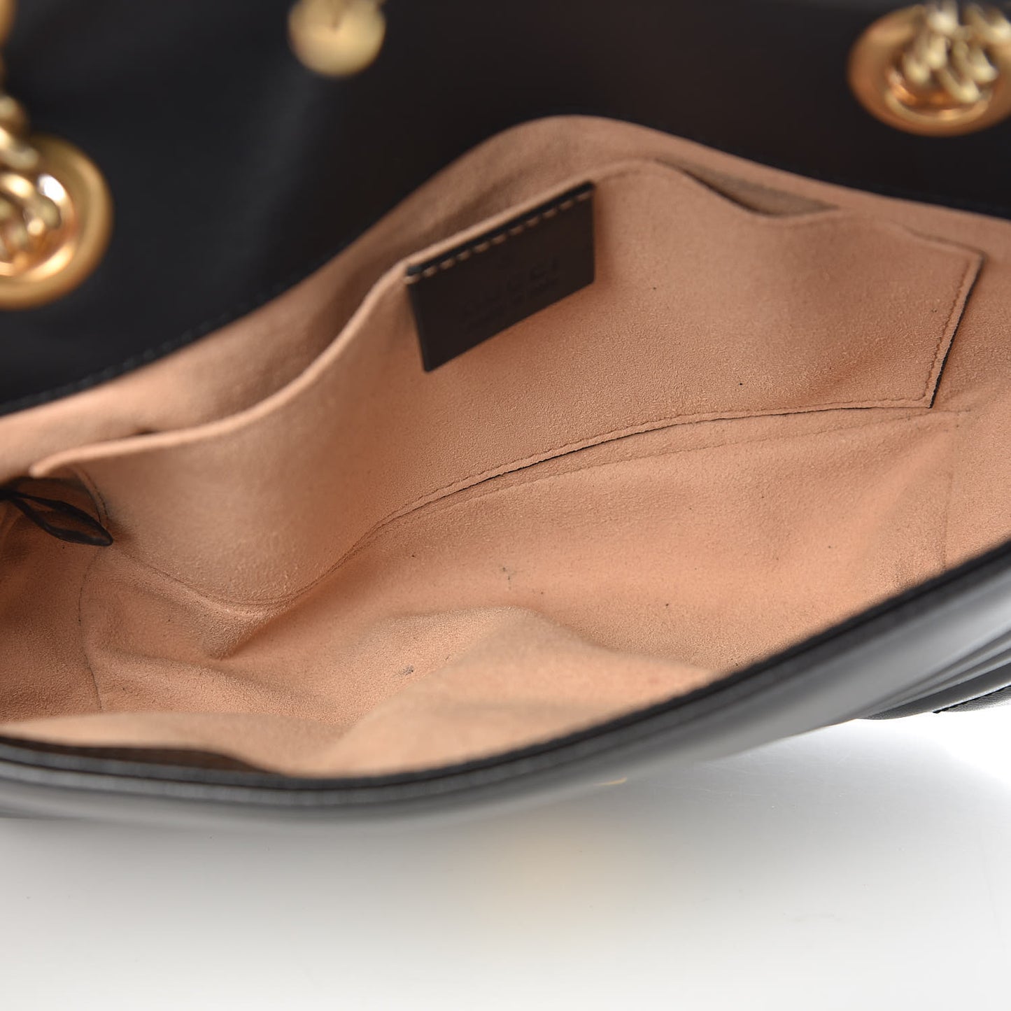 Calfskin Matelasse Mini GG Marmont Shoulder Bag Black