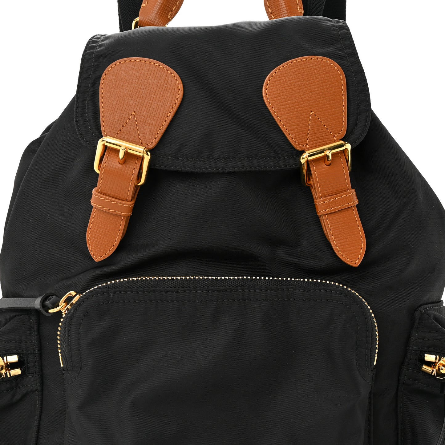 Nylon Medium Rucksack Backpack Black