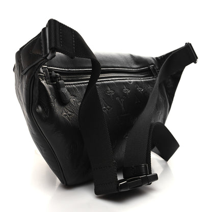Louis Vuitton Calfskin Monogram Shadow Discovery Bumbag Black 3 of 9