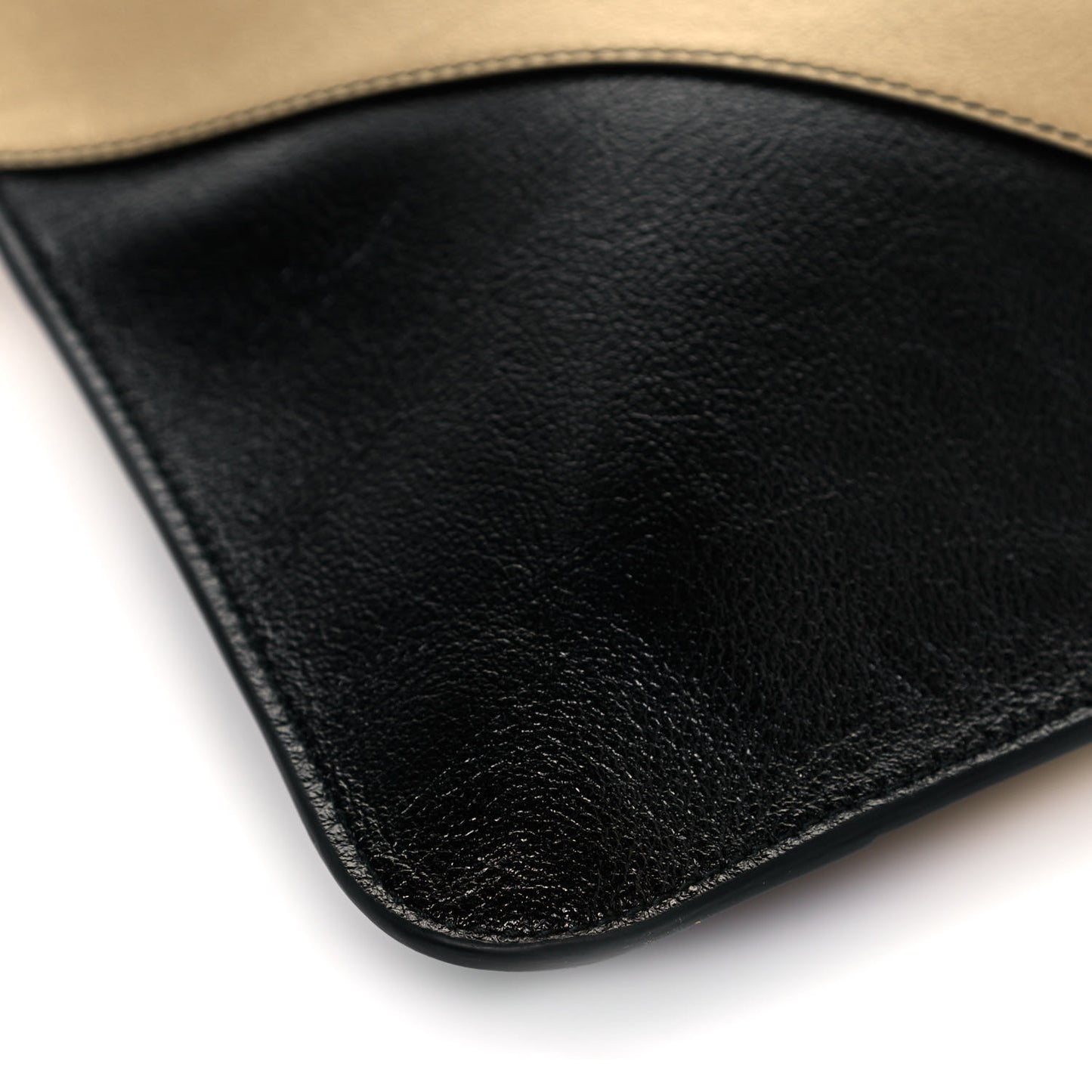 Smooth Calfskin Diagonal Striped Zumi Tote Black Beige