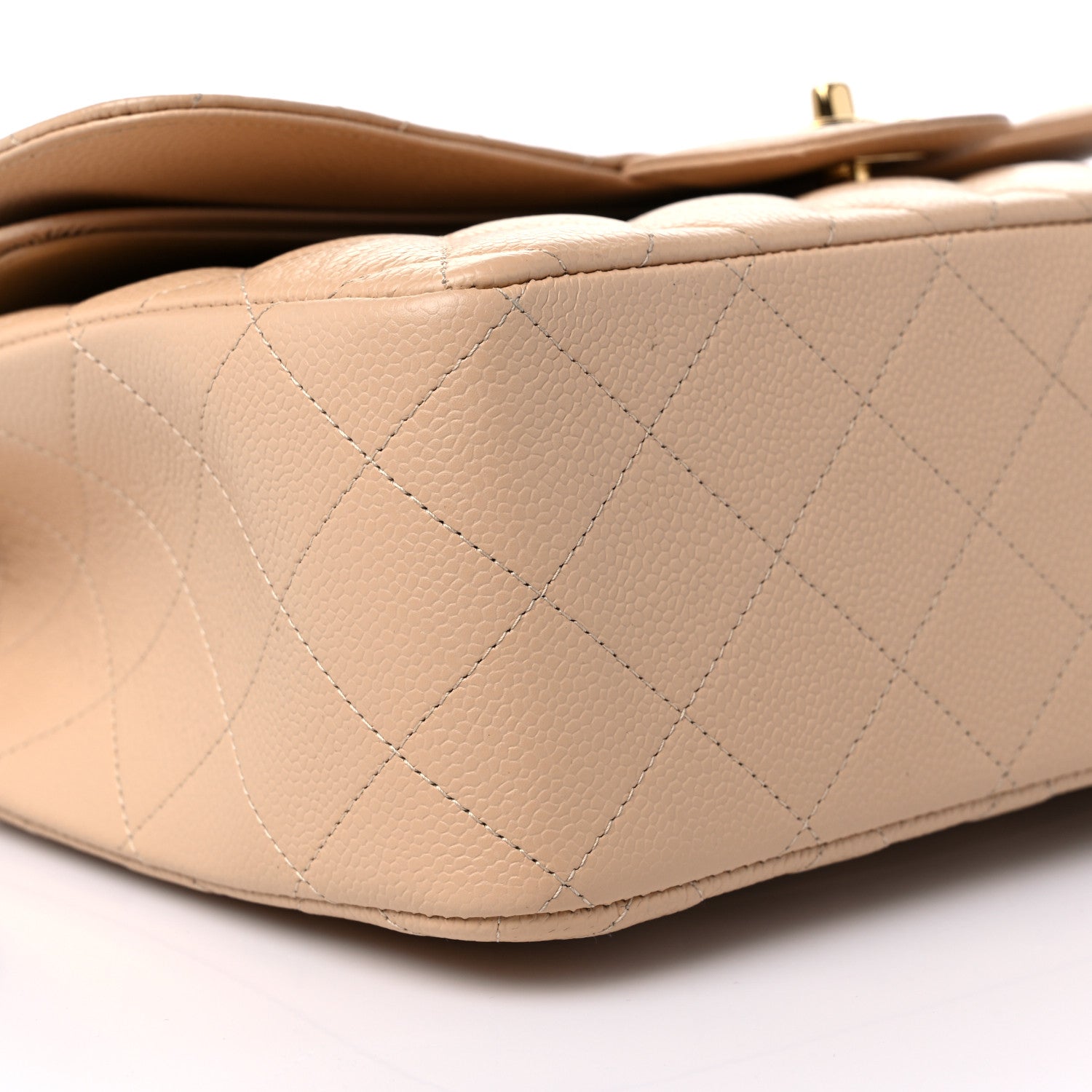 Chanel Caviar Quilted Jumbo Double Flap Beige Clair 7 of 13