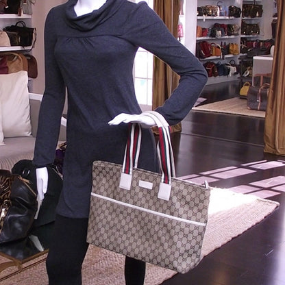 Gucci Monogram Web Large Diaper Tote 2 of 8