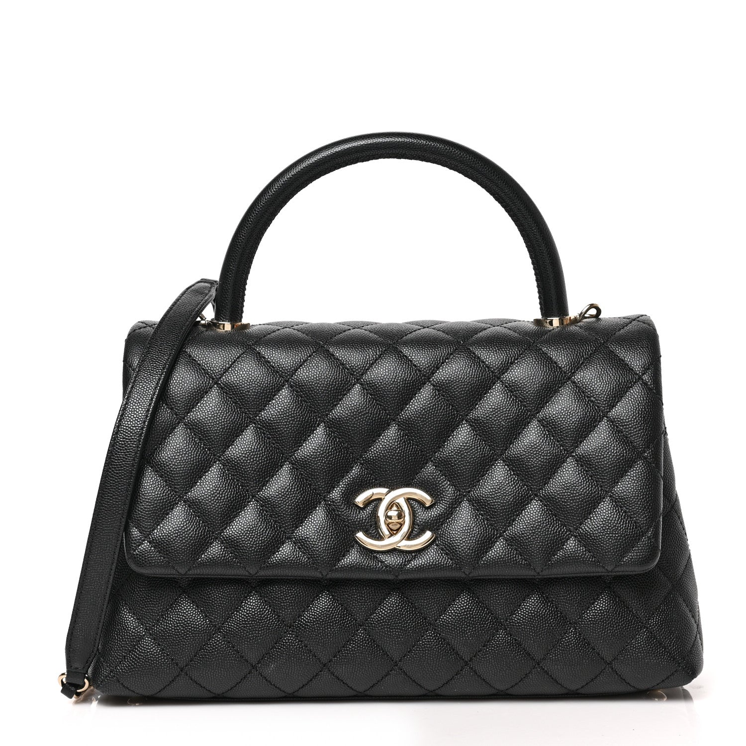 Chanel Caviar Quilted Small Coco Handle Flap Black 1 of 8