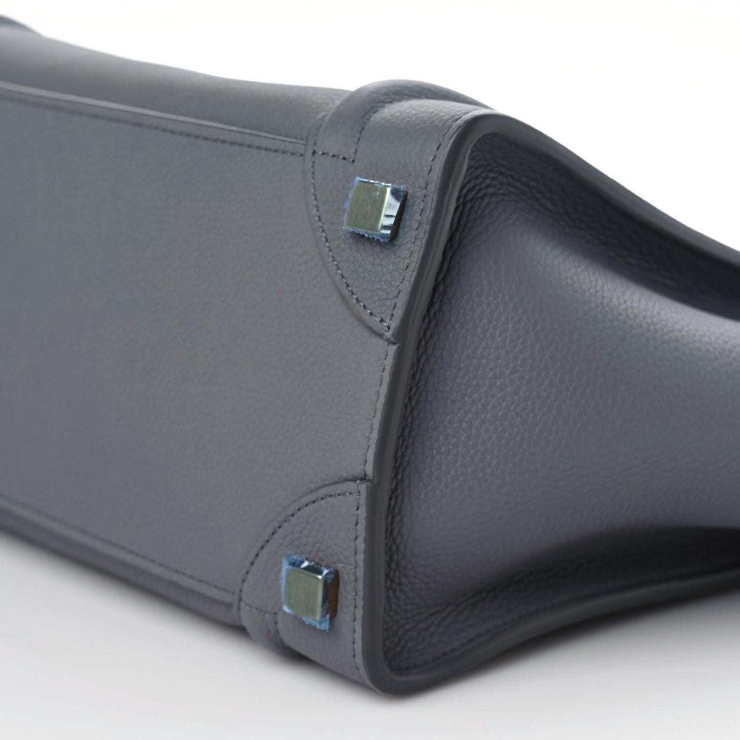 Baby Drummed Calfskin Micro Luggage Kohl