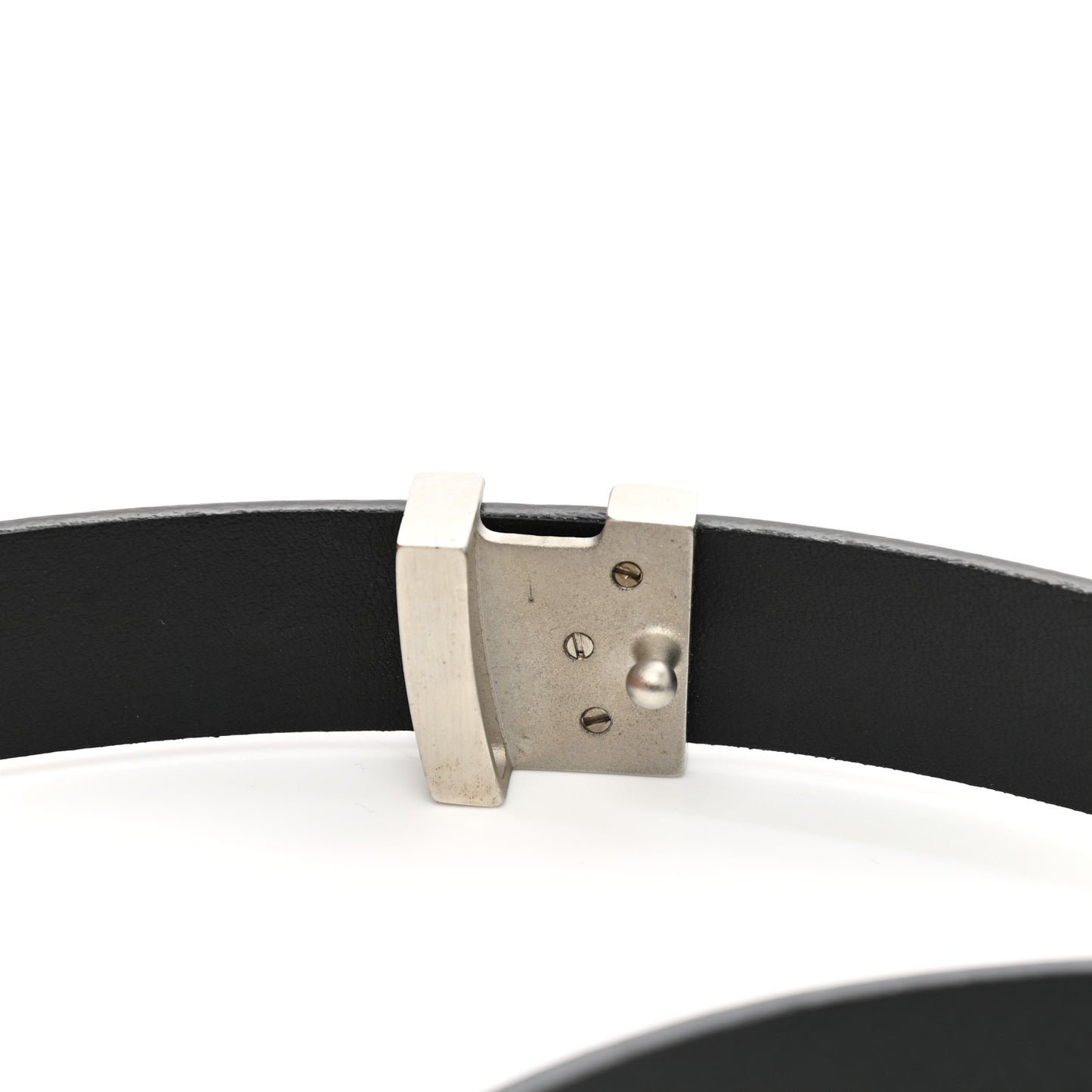 Calfskin Embossed 20MM LV Initiales Belt 75 30 Silver