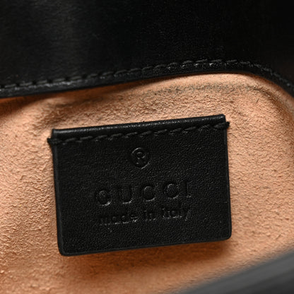 Gucci Calfskin Matelasse Super Mini GG Marmont Shoulder Bag Black 6 of 11