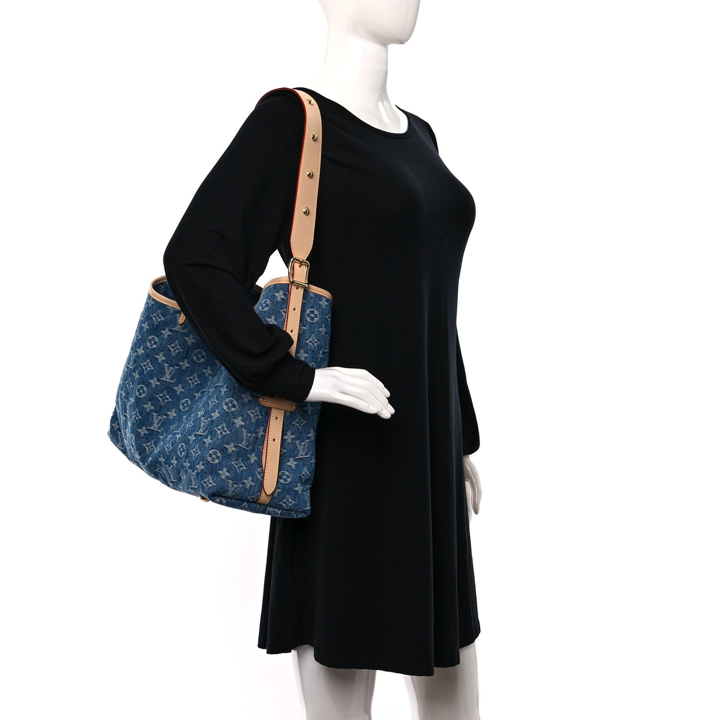 Monogram Denim CarryAll MM Blue