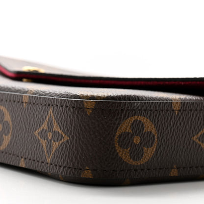 Louis Vuitton Monogram Pochette Felicie Chain Wallet Fuchsia 10 of 11