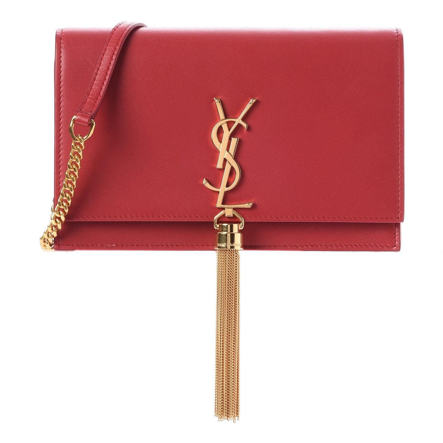 Smooth Calfskin Classic Monogram Kate Tassel Chain Wallet New Lipstick