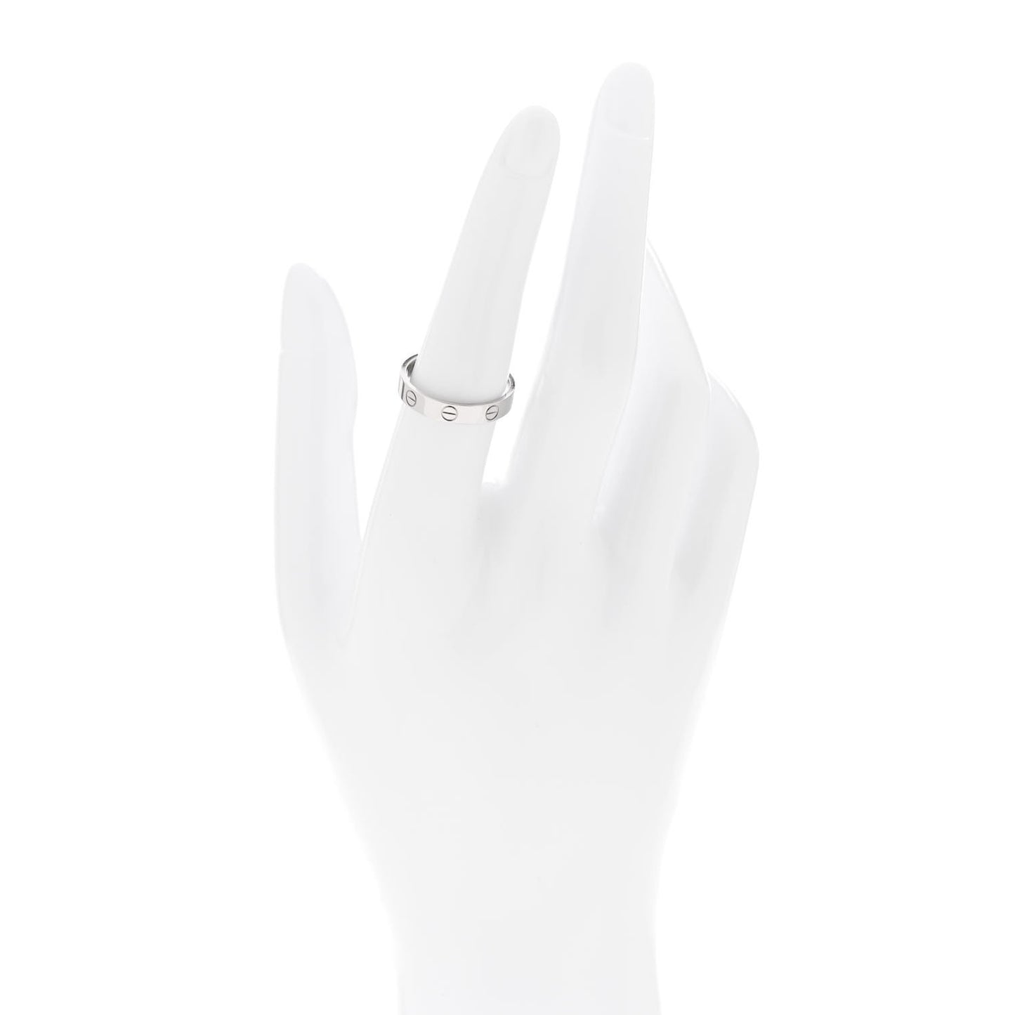 18K White Gold 3.5mm LOVE Wedding Band Ring 54 7