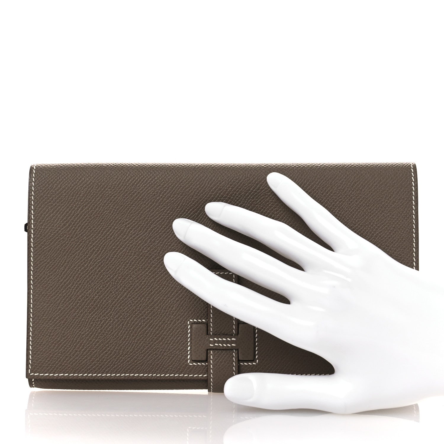 Hermes Epsom New H Passant Toutenmain Wallet Etoupe 2 of 9