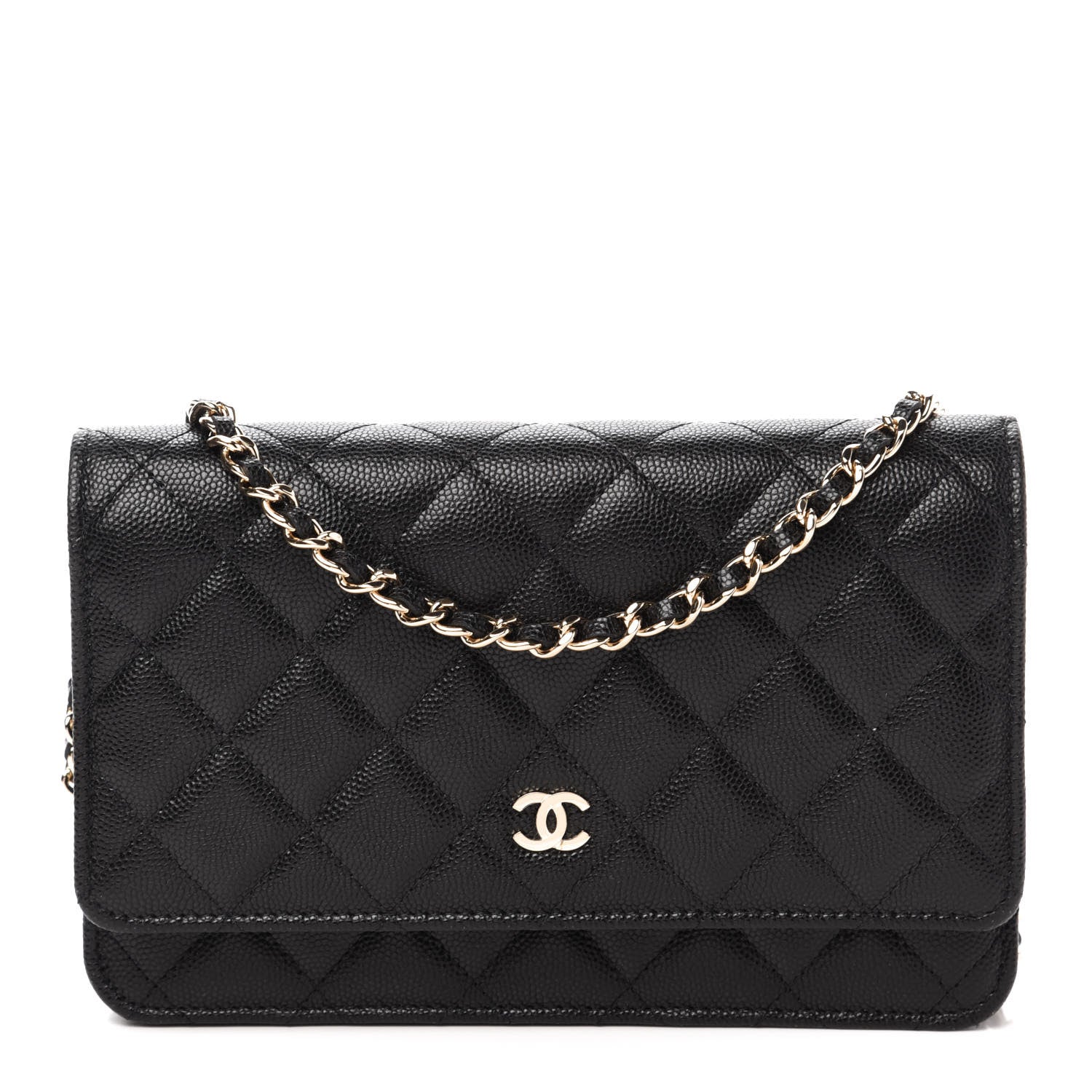 Chanel Caviar Quilted Wallet On Chain WOC Black 1 of 12