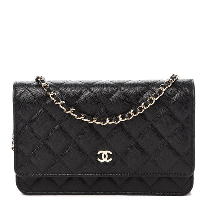 Chanel Caviar Quilted Wallet On Chain WOC Black 1 of 12