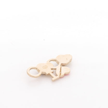 Chanel Metal Resin Pearl I Love Coco Brooch Gold Brown Pink 3 of 4