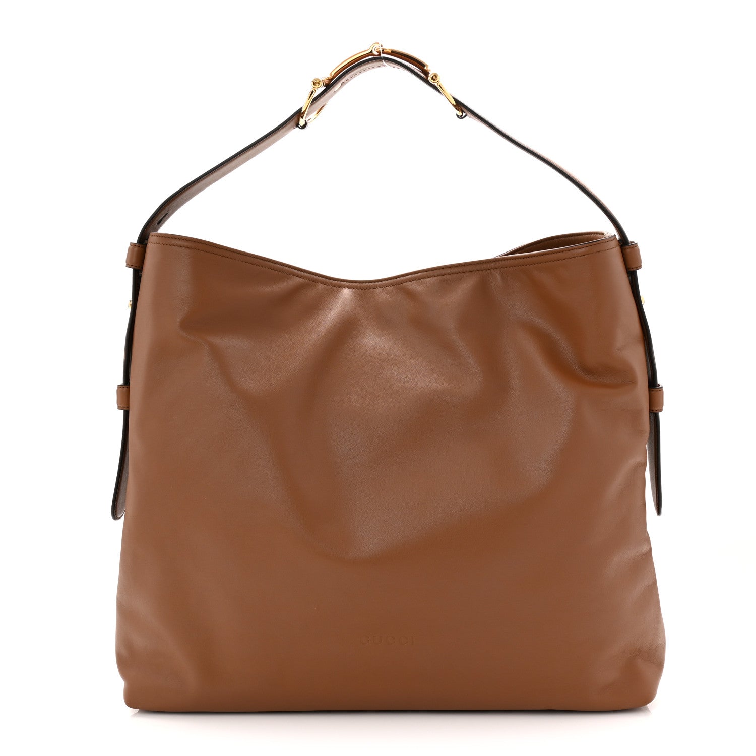 Gucci Calfskin Beatrix Horsebit Large Tote Bag Brown 1 of 10