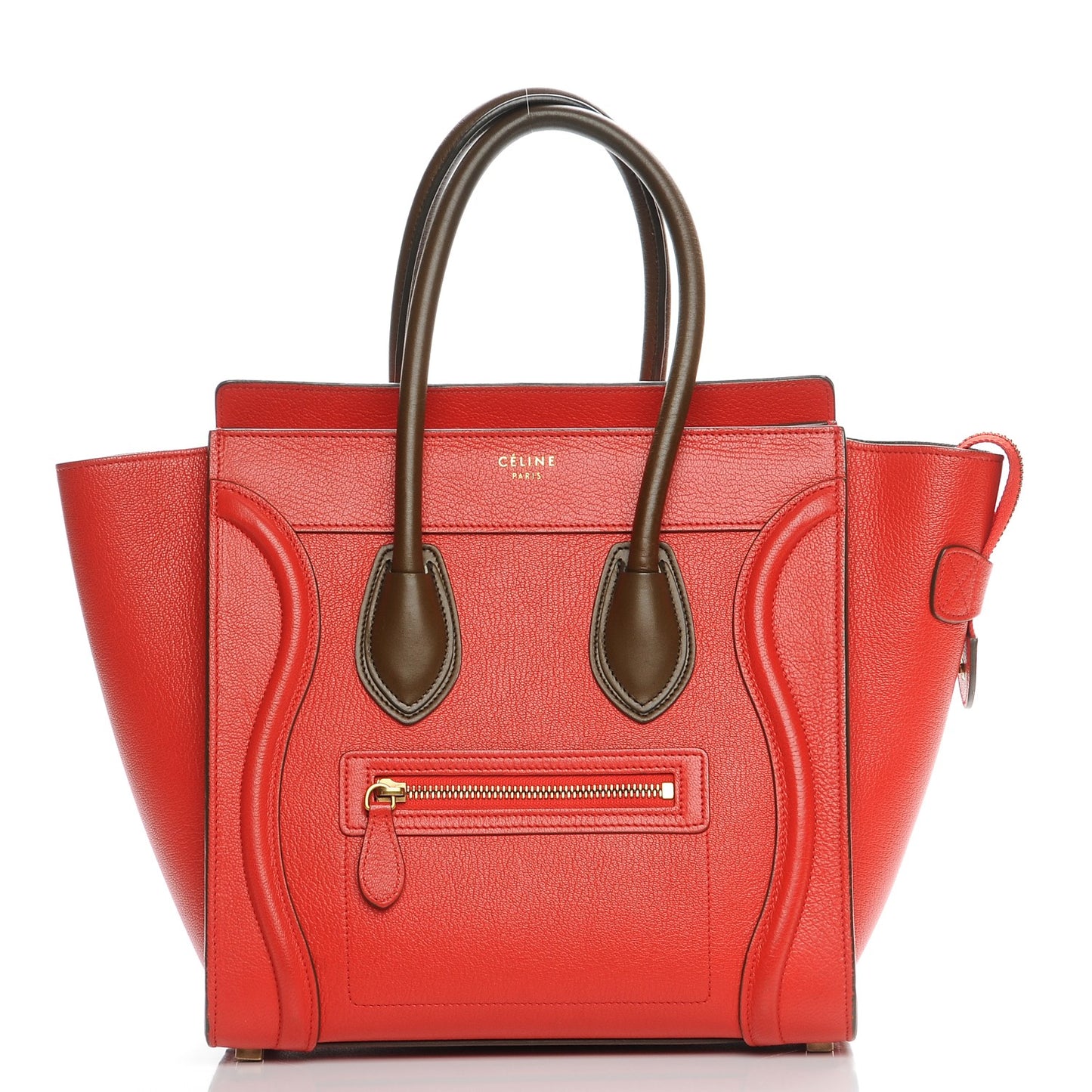 Goatskin Micro Bi-Color Luggage Red