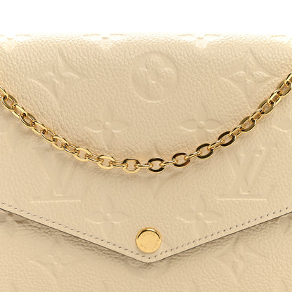 Louis Vuitton Empreinte Pochette Felicie Chain Wallet Cream 8 of 11