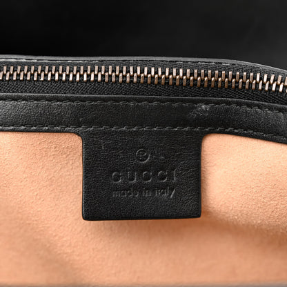 Gucci Calfskin Matelasse Large GG Marmont Shoulder Bag Black 6 of 10