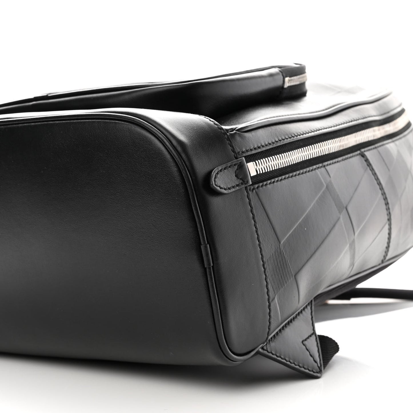 Embossed London Check Logo Rocco Backpack Charcoal
