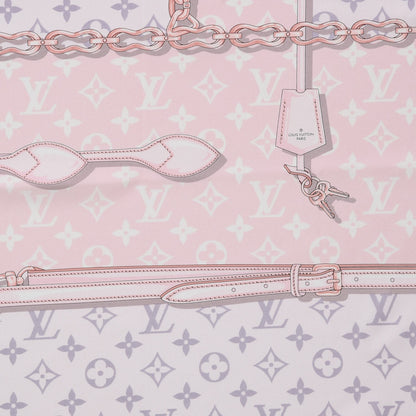Louis Vuitton Silk Monogram Confidential Square Scarf Light Pink 5 of 7