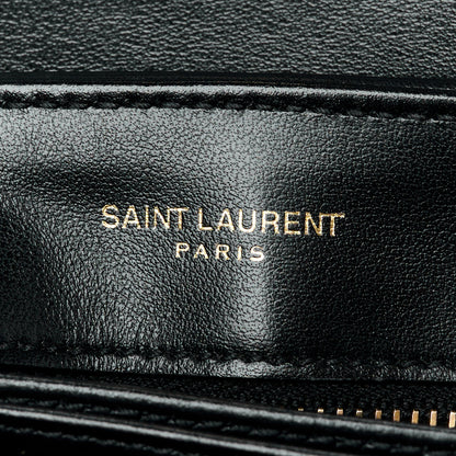 Saint Laurent Calfskin Y Quilted Monogram Toy Loulou Crossbody Bag Black 6 of 11
