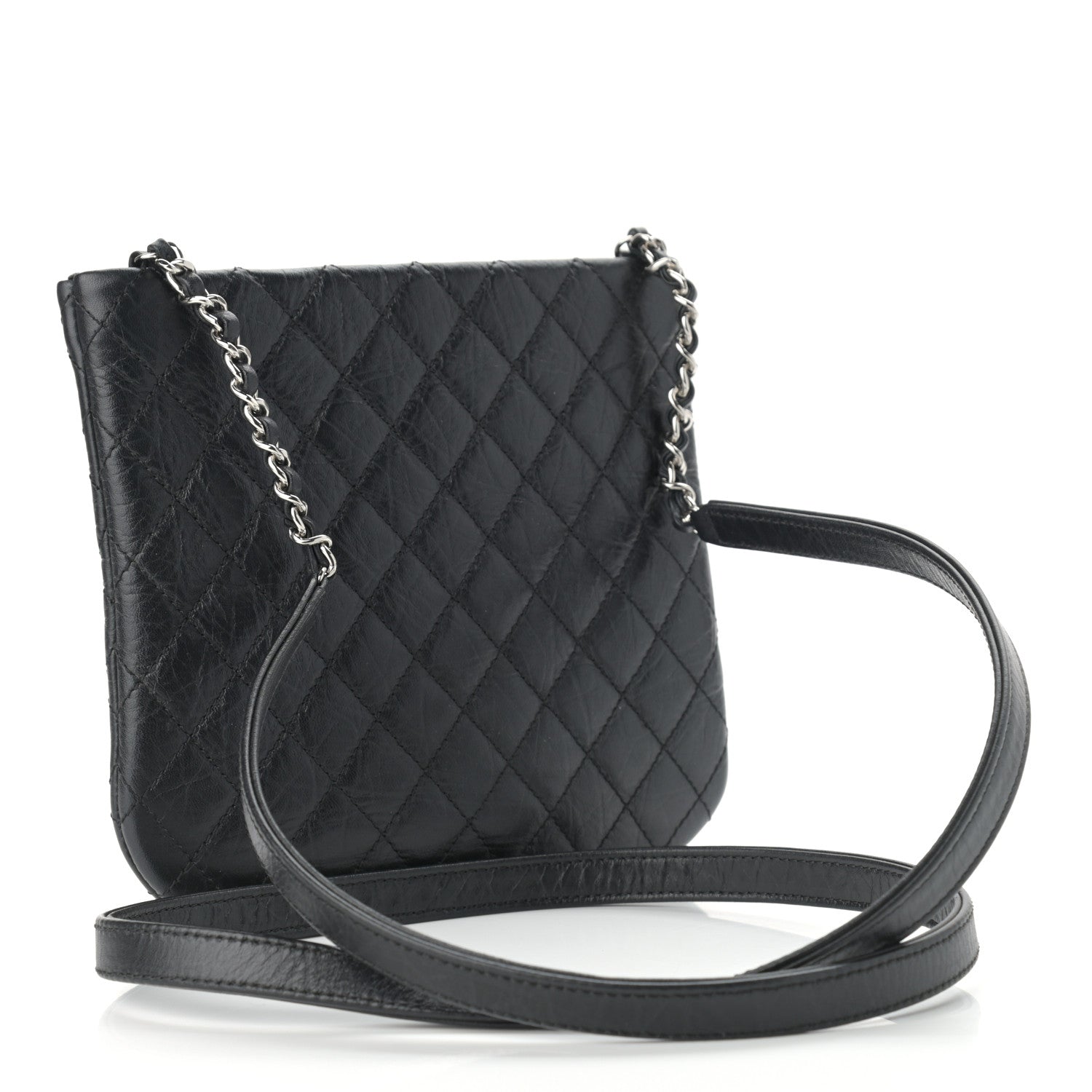 Chanel Aged Calfskin Quilted Crossbody Bag Black 3 of 12