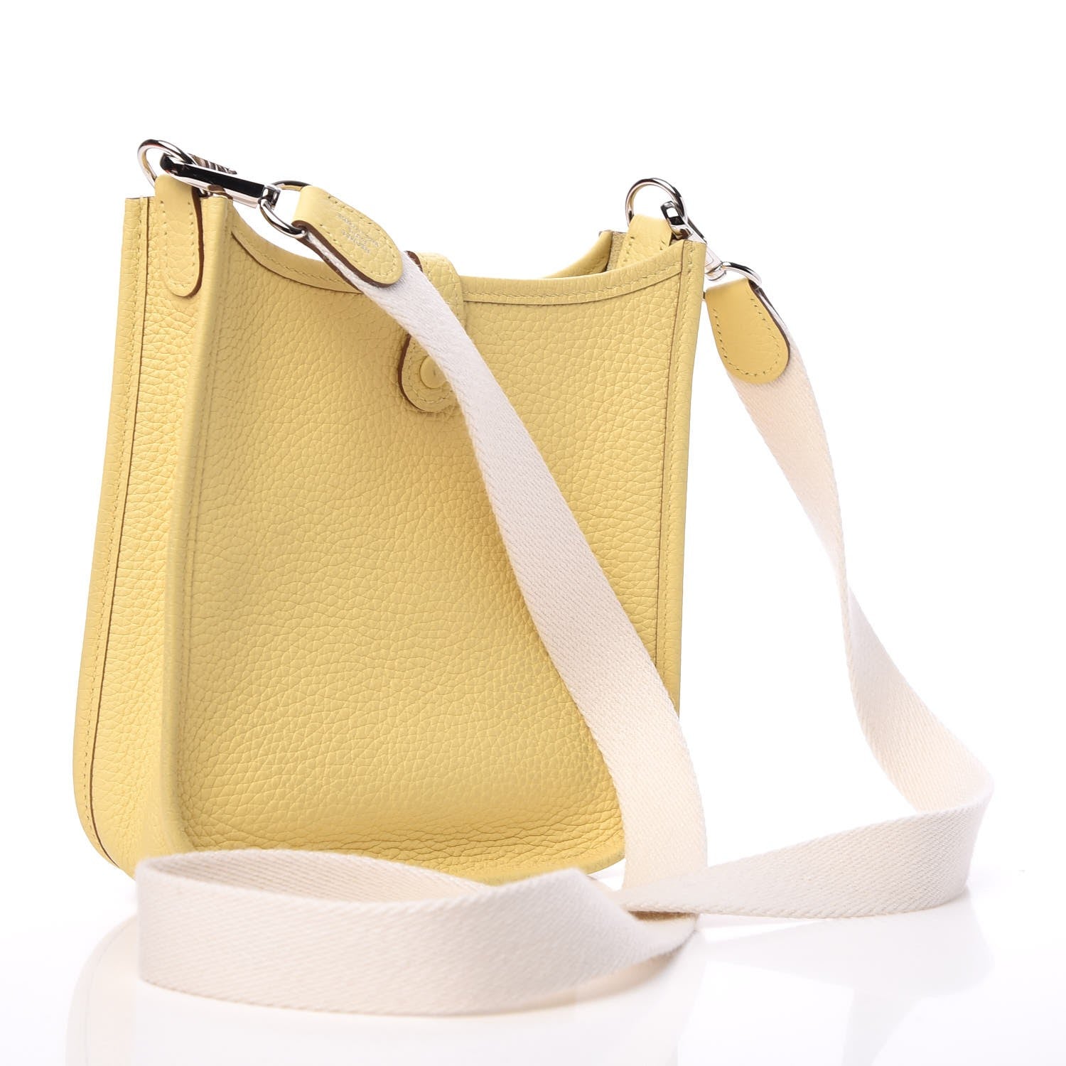 Hermes Taurillon Clemence Amazone Evelyne TPM Jaune Poussin Craie 3 of 8
