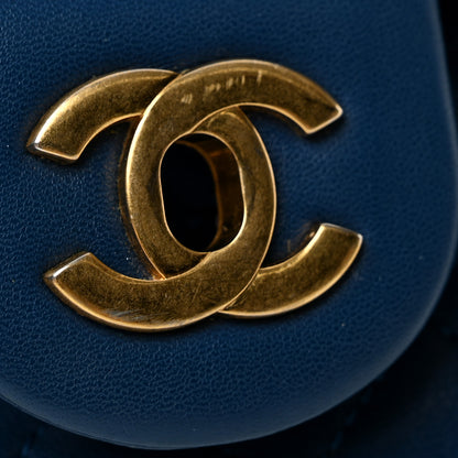 Chanel Lambskin Quilted Pearl Crush Mini Rectangular Flap Blue 12 of 13
