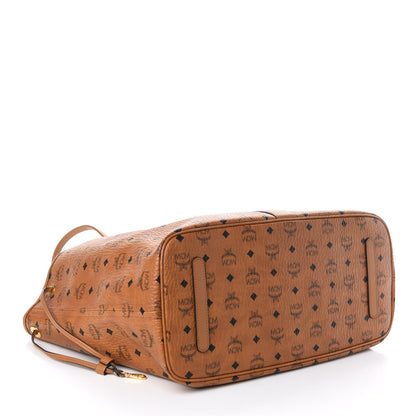 MCM Visetos Large Liz Reversible Shopper Tote Cognac 6 of 14