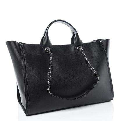 Chanel Caviar Medium Studded Deauville Tote Black 3 of 9